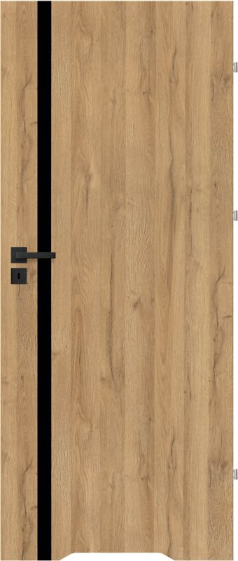 Drzwi z podcięciem Exmoor 60 prawe dąb grandson czarna linia
