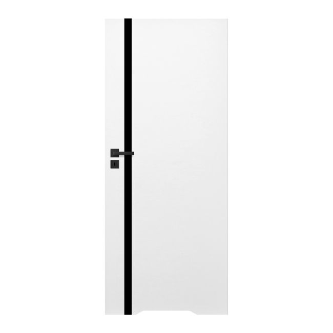 Drzwi z podcięciem Exmoor 70 prawe białe czarna linia