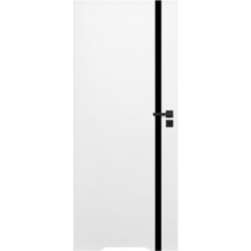 Drzwi z podcięciem Exmoor 80 lewe białe czarna linia