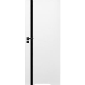 Drzwi z podcięciem Exmoor 80 prawe białe czarna linia