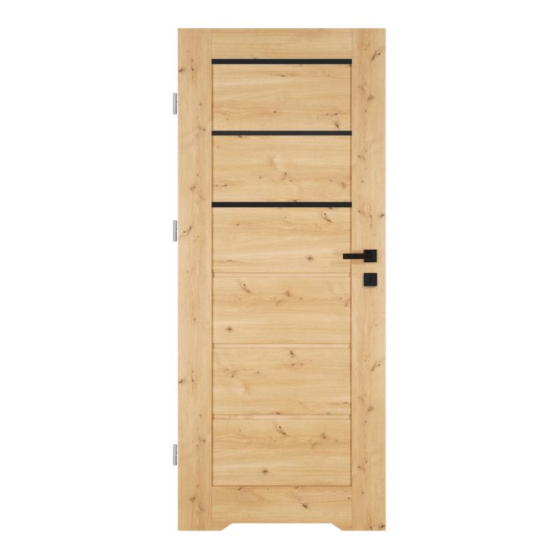 potiron❤︎ Drzwi z podcięciem Fortia Toreno 70 lewe dąb boston czarna szyba