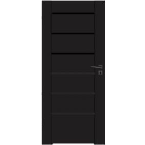 Drzwi z podcięciem Stira Door Toreno 60 lewe czarne premium czarna szyba