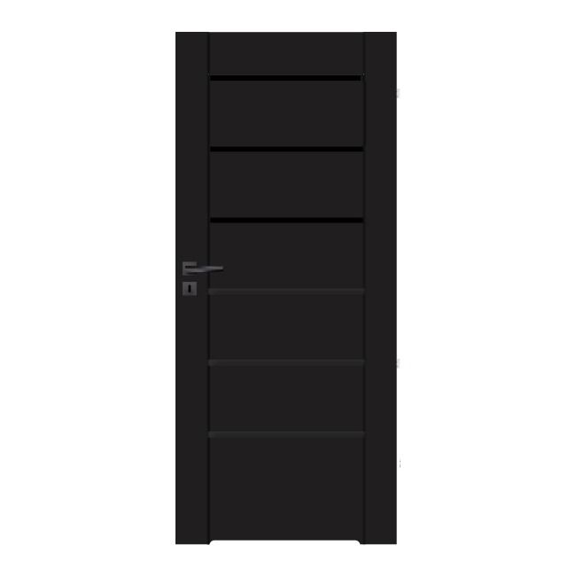 Drzwi z podcięciem Stira Door Toreno 60 prawe czarne premium czarna szyba