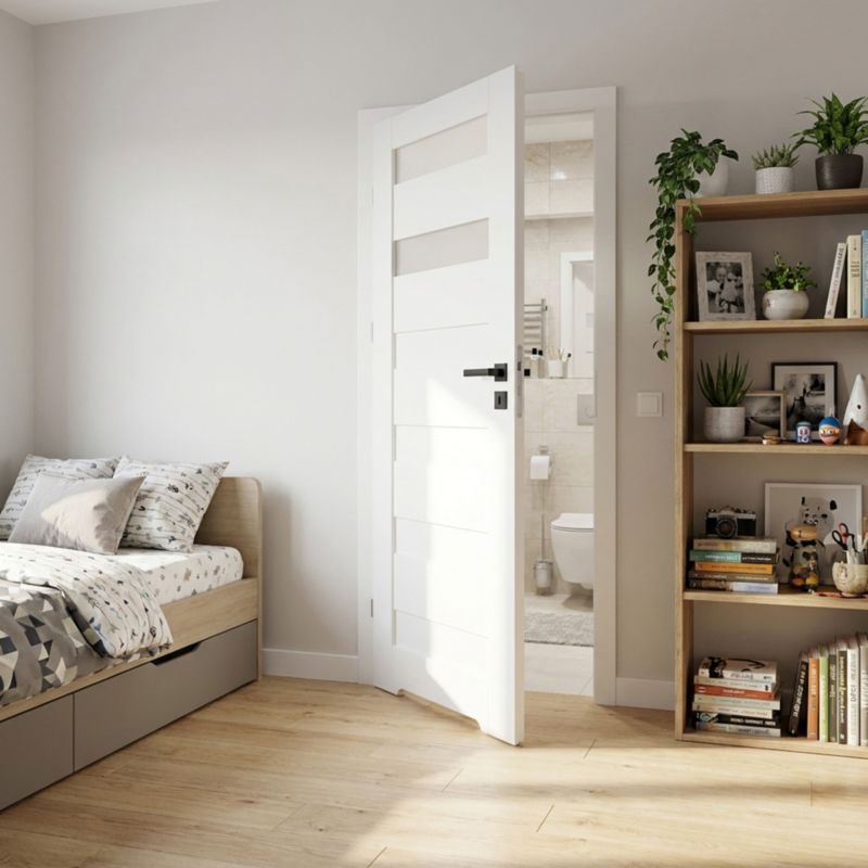Drzwi z podcięciem Trame 80 lewe białe
