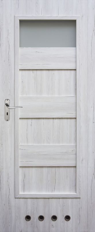 Drzwi z tulejami Winfloor Kastel 80 prawe silver