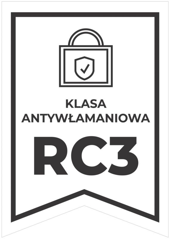 Drzwi zewnętrzne antywłamaniowe klasa 3 O.K. Doors Herkules 2 80 prawe czarny antracyt