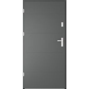 Drzwi zewnętrzne Fortia Madryn 208,5 x 102,5 cm lewe antracyt