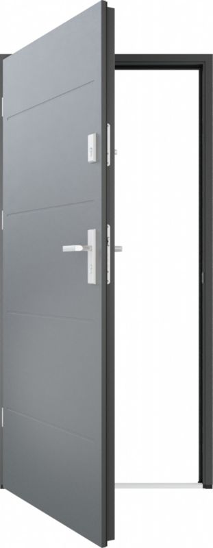 Drzwi zewnętrzne Fortia Madryn 208,5 x 102,5 cm lewe antracyt