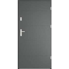 Drzwi zewnętrzne Fortia Madryn 208,5 x 102,5 cm prawe antracyt