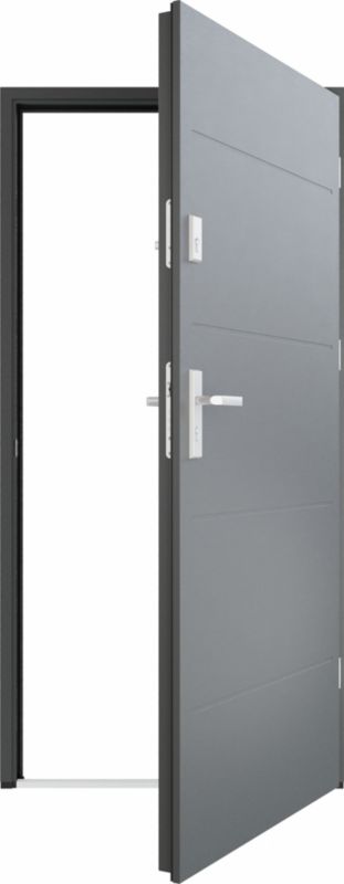 Drzwi zewnętrzne Fortia Madryn 208,5 x 102,5 cm prawe antracyt