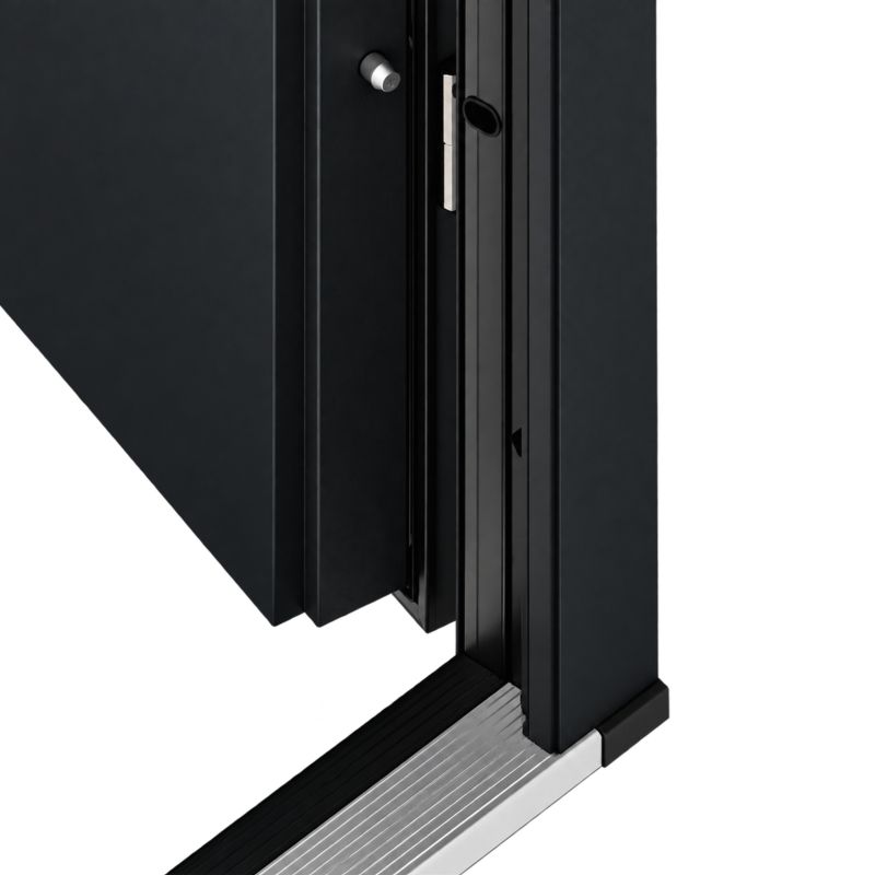 Drzwi zewnętrzne Fortia MADRYN 68 mm aluminium 90 lewe ciemny antracyt