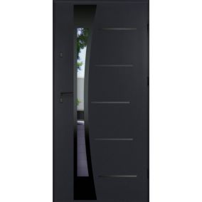 Drzwi zewnętrzne O.K. Doors Afrodyta black 90 prawe antracyt