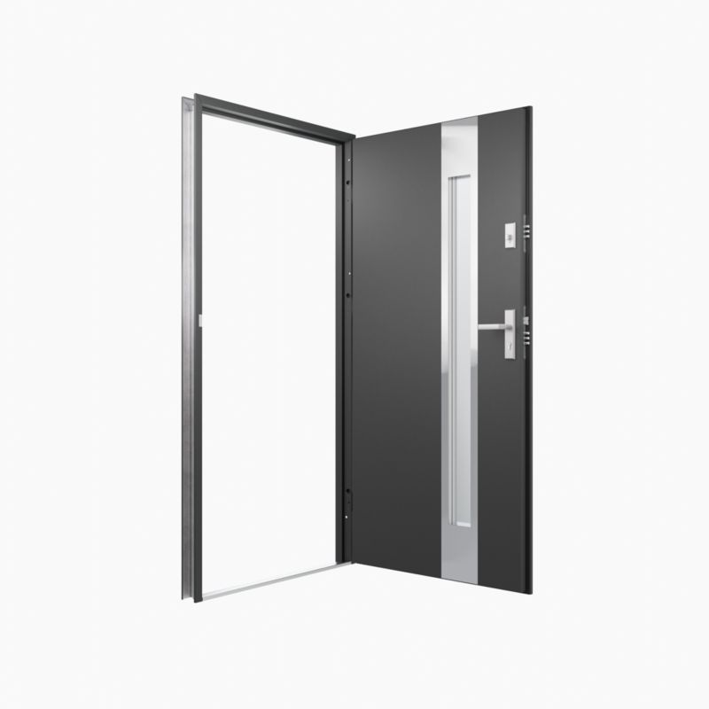 Drzwi zewnętrzne O.K. Doors Arctica 90 prawe antracyt