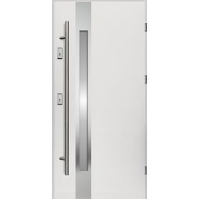 Drzwi zewnętrzne O.K. Doors Arctica 90 prawe białe z antabą/pochwytem