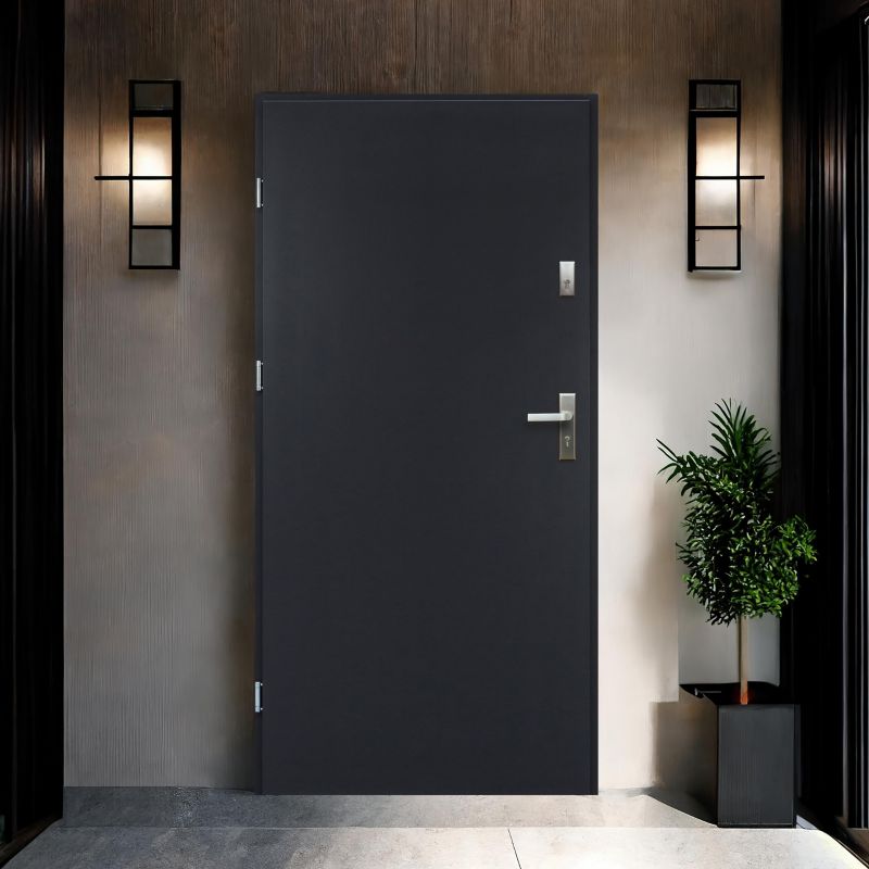 Drzwi zewnętrzne O.K. Doors Artemida 80 lewe czarny antracyt