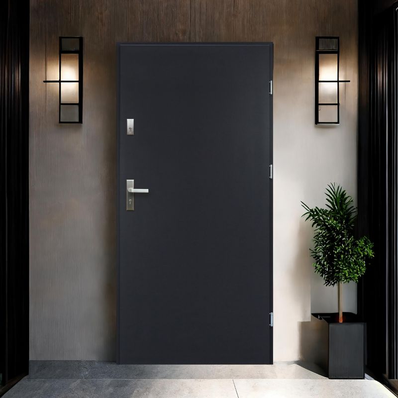 Drzwi zewnętrzne O.K. Doors Artemida 90 prawe czarny antracyt