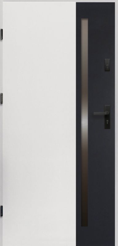 Drzwi zewnętrzne O.K.DOORS ARTEO P55 90 lewe białe