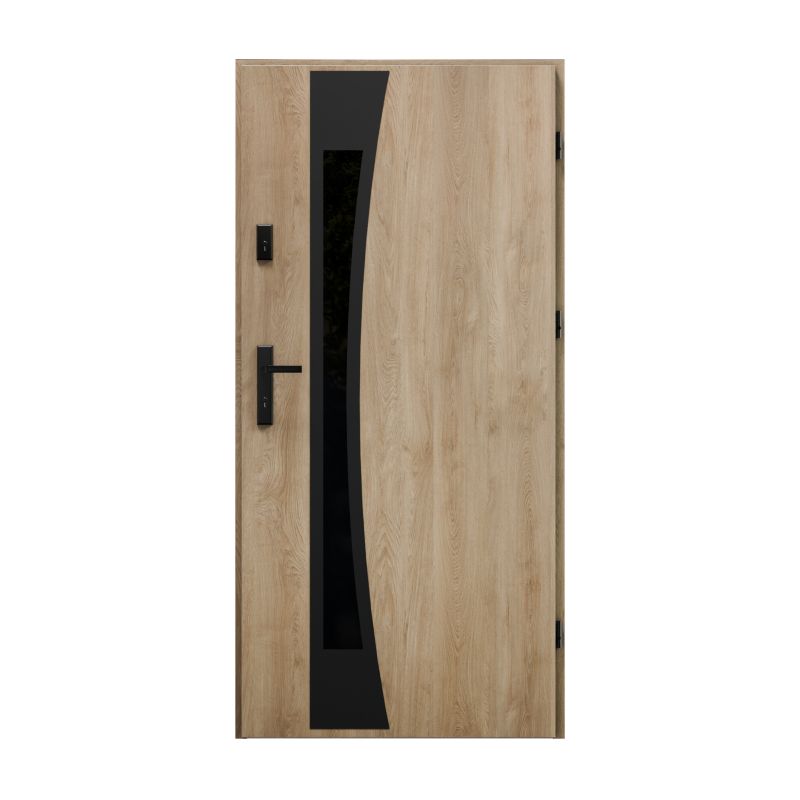 Drzwi zewnętrzne O.K.DOORS ASTERIA S68 90 prawe dąb turner