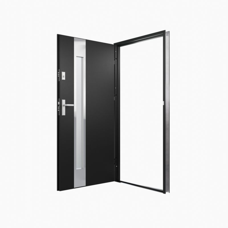 Drzwi zewnętrzne O.K.DOORS AURELIA P55 90 lewe ciemny antracyt