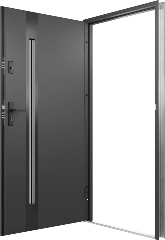 Drzwi zewnętrzne O.K.DOORS BONITA S68 90 lewe antracyt