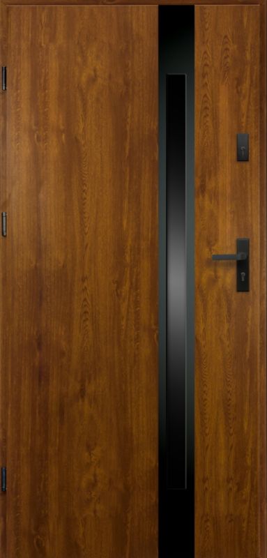 Drzwi zewnętrzne O.K.DOORS BONITA S68 90 lewe złoty dąb