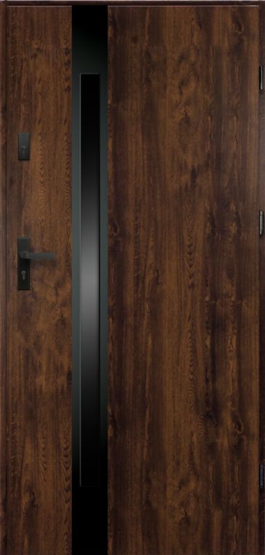 Drzwi zewnętrzne O.K.DOORS BONITA S68 90 prawe orzech