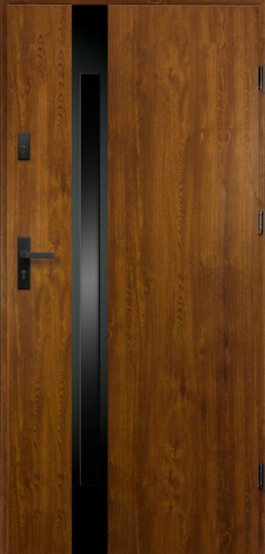 Drzwi zewnętrzne O.K.DOORS BONITA S68 90 prawe złoty dąb