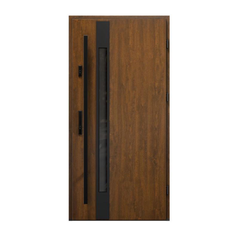 Drzwi zewnętrzne O.K.DOORS CER S68 90 prawe orzech