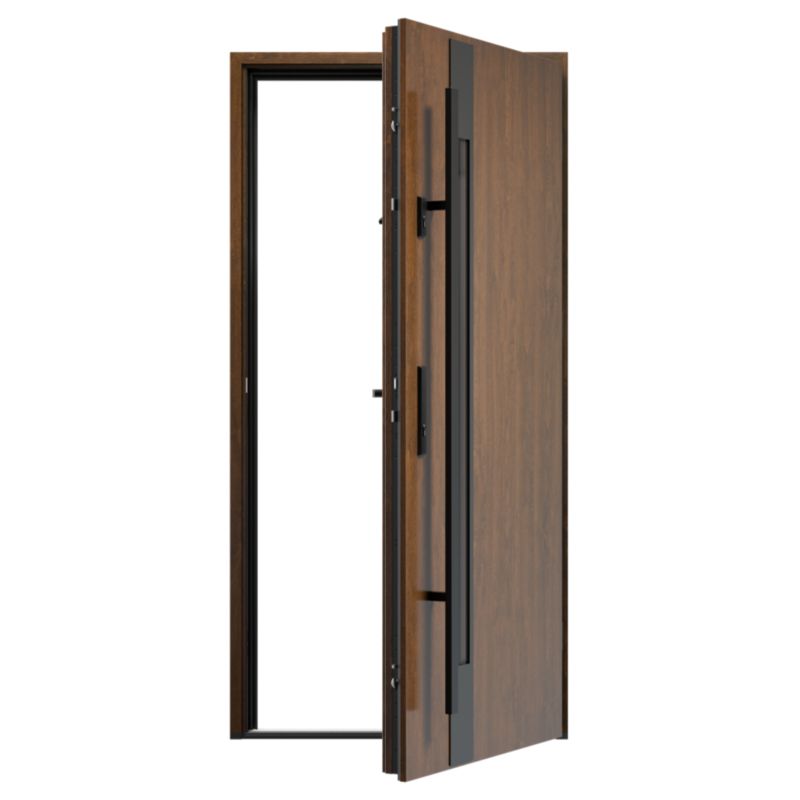 Drzwi zewnętrzne O.K.DOORS CER S68 90 prawe orzech