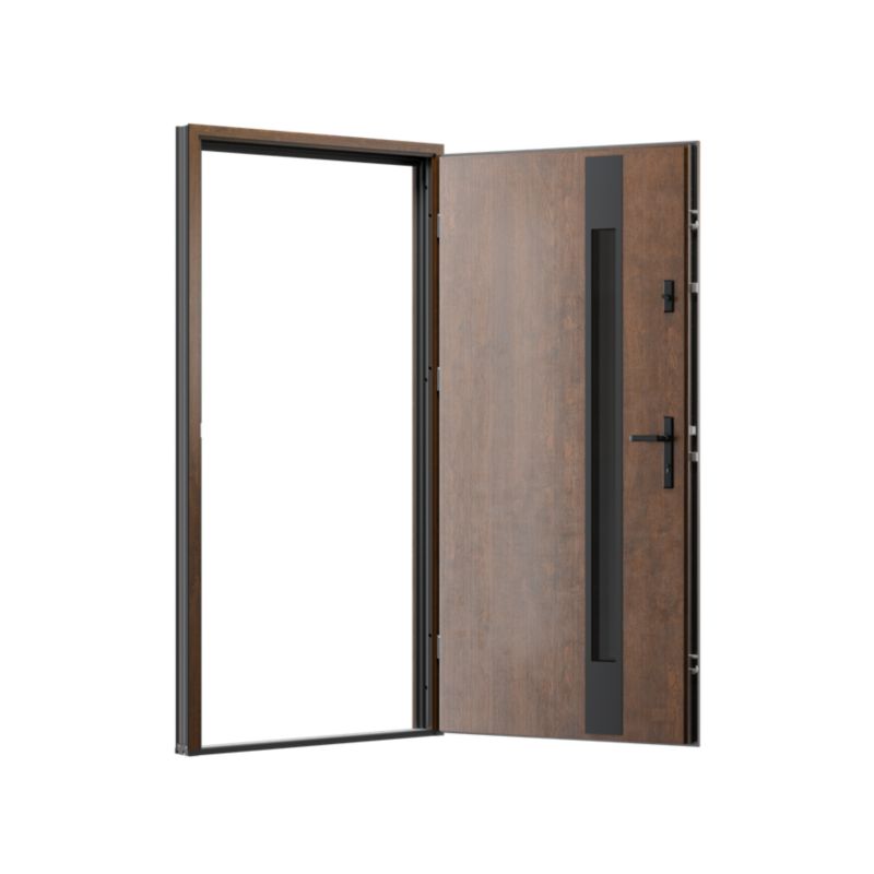 Drzwi zewnętrzne O.K.DOORS CER S68 90 prawe orzech
