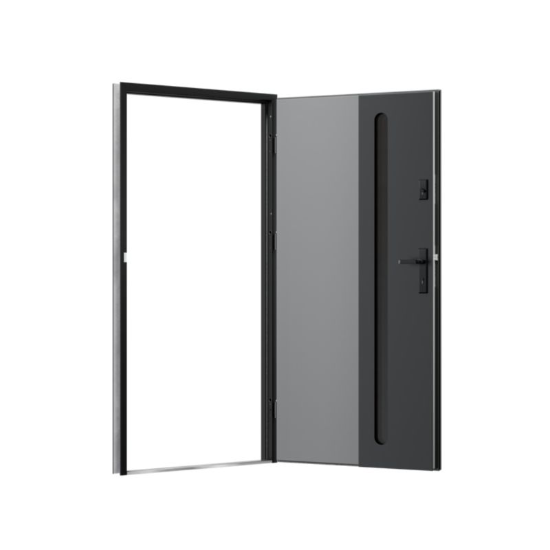 Drzwi zewnętrzne O.K.DOORS FLORES S68 90 prawe antracyt