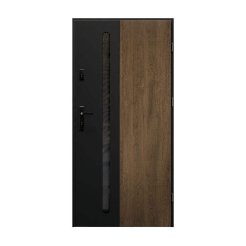 Drzwi zewnętrzne O.K.DOORS FLORES S68 90 prawe toffee