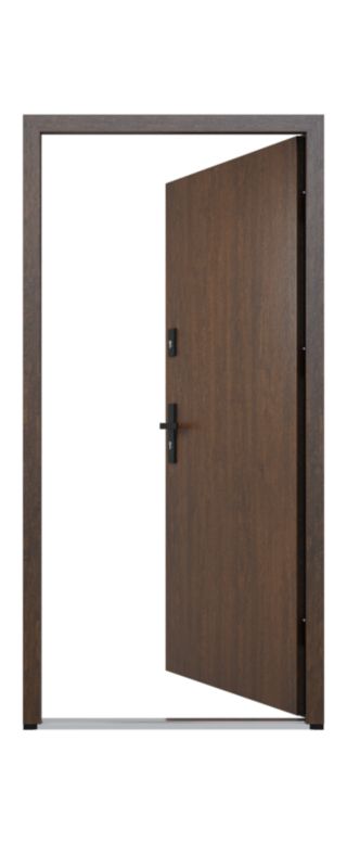 Drzwi zewnętrzne O.K.DOORS HERKULES RC3 S68 80 prawe orzech