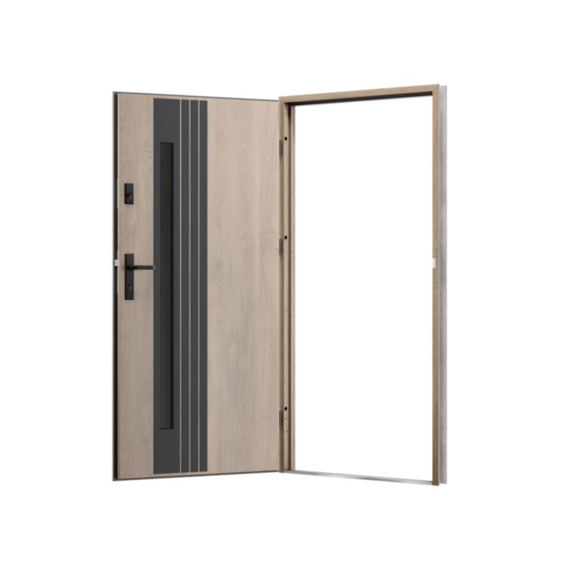 Drzwi zewnętrzne O.K.DOORS SAMAR S68 90 lewe dąb turner