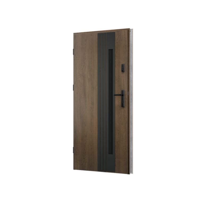 Drzwi zewnętrzne O.K.DOORS SAMAR S68 90 lewe toffee
