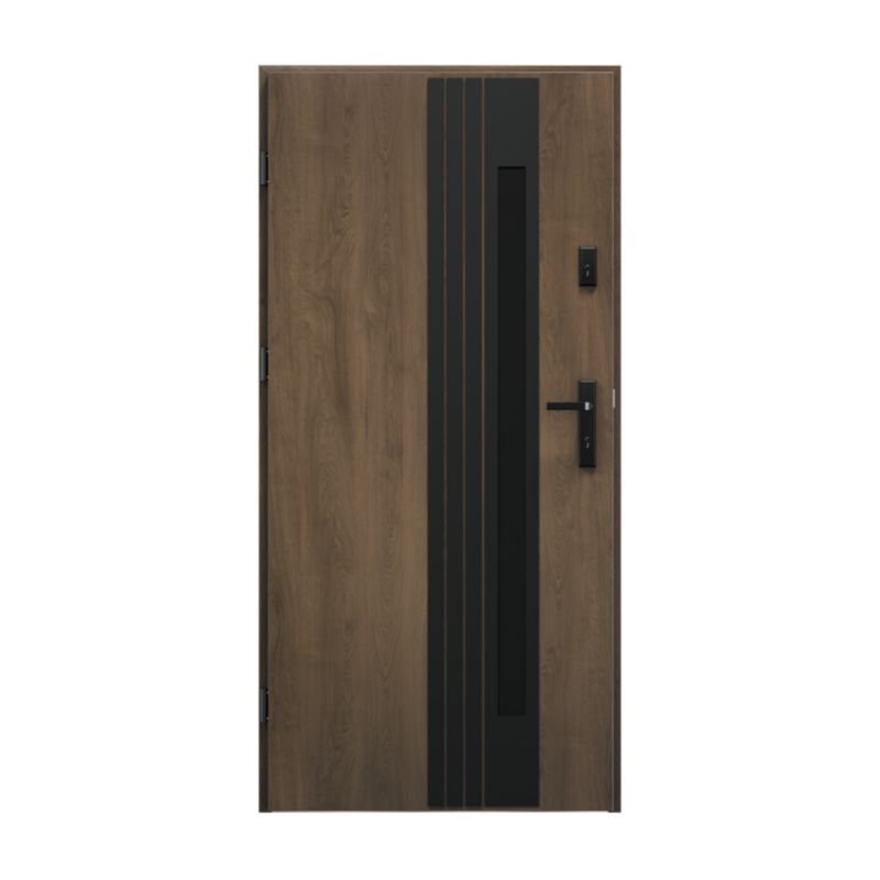 Drzwi zewnętrzne O.K.DOORS SAMAR S68 90 lewe toffee