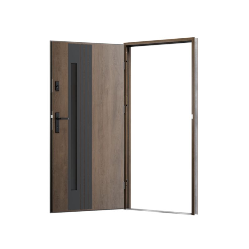 Drzwi zewnętrzne O.K.DOORS SAMAR S68 90 lewe toffee