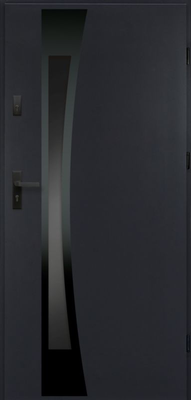 Drzwi zewnętrzne O.K.DOORS TEJA S68 90 prawe antracyt