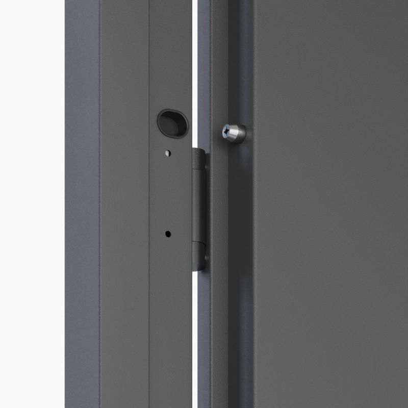 Drzwi zewnętrzne O.K. Doors Temida Black P55 80 prawe antracyt