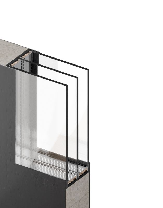 Drzwi zewnętrzne O.K. Doors Temida Black P55 90 prawe antracyt