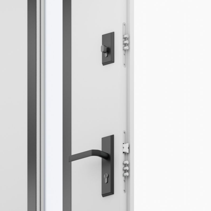 Drzwi zewnętrzne O.K. Doors Temida Black P55 90 prawe białe
