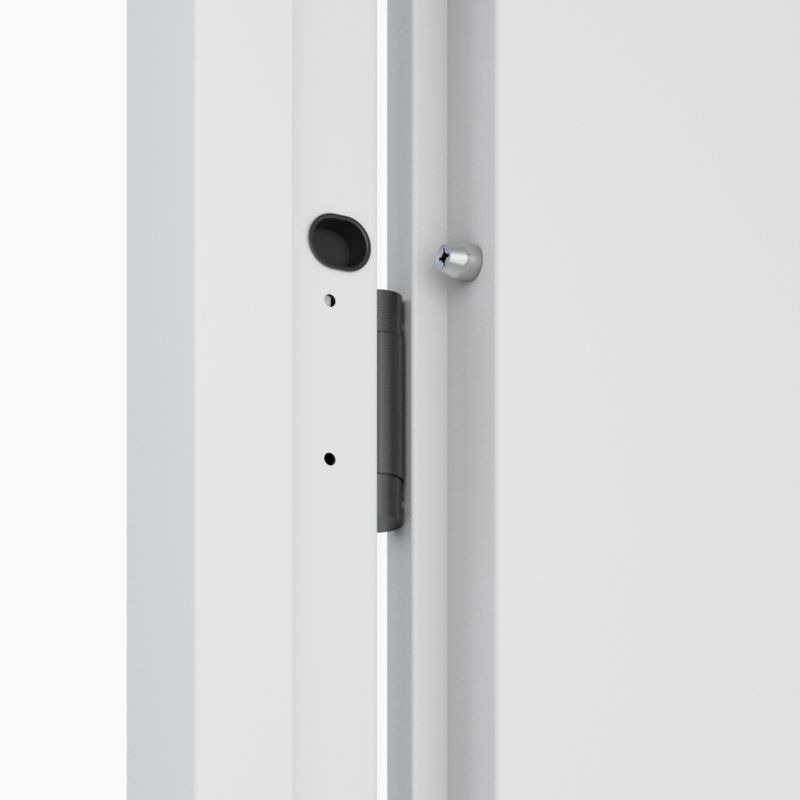 Drzwi zewnętrzne O.K. Doors Temida Black P55 90 prawe białe