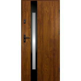 Drzwi zewnętrzne O.K. Doors Temida Black P55 90 prawe złoty dąb
