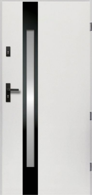 Drzwi zewnętrzne O.K.DOORS TEMIDA P55 90 prawe białe