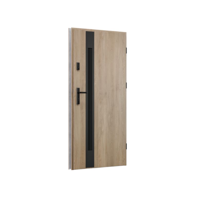 Drzwi zewnętrzne O.K.DOORS TEMIDA S68 90 prawe dąb turner