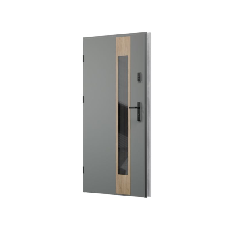 Drzwi zewnętrzne O.K.DOORS TINOS S68 90 lewe antracyt