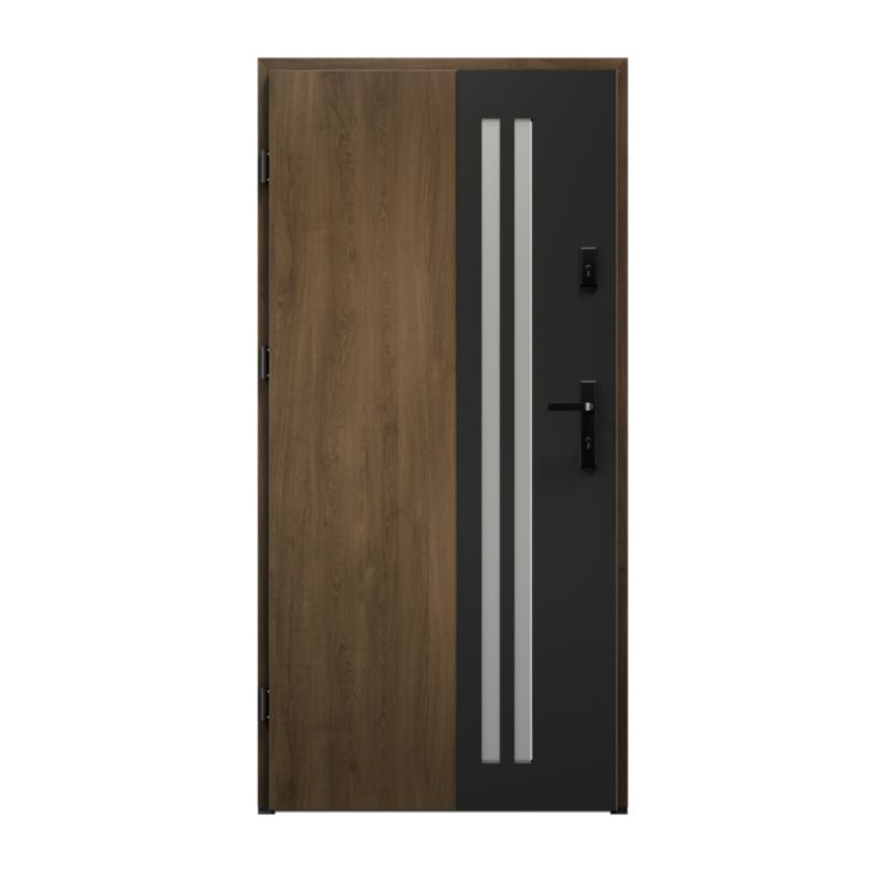 Drzwi zewnętrzne O.K.DOORS TUL S68 90 lewe toffee