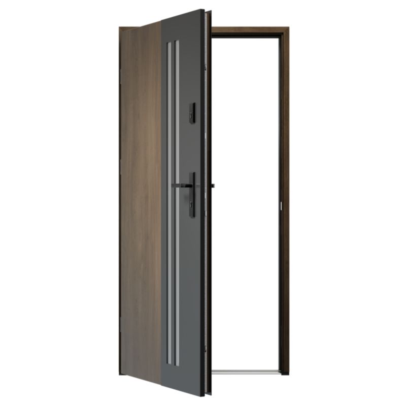 Drzwi zewnętrzne O.K.DOORS TUL S68 90 lewe toffee