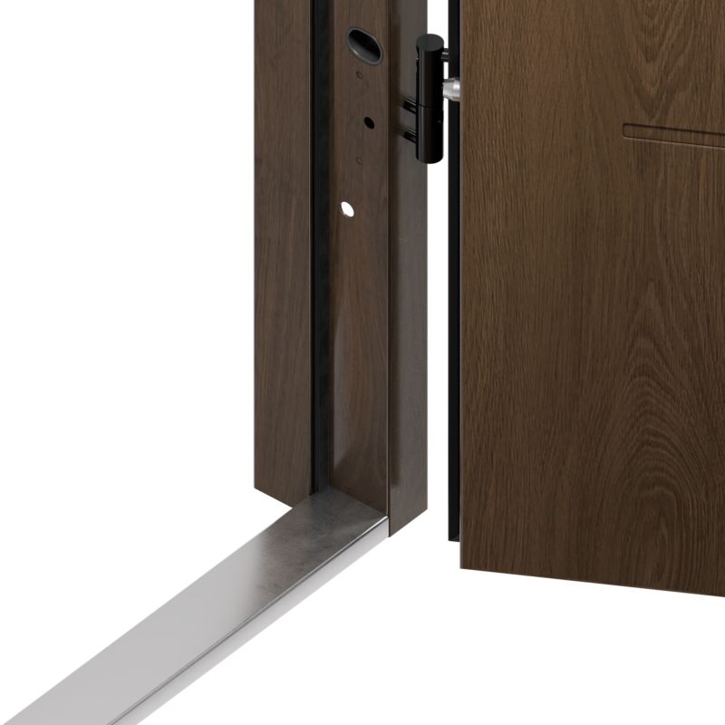 Drzwi zewnętrzne O.K.DOORS WEZUWIUSZ S68 90 prawe toffee