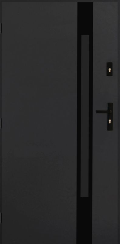 Drzwi zewnętrzne Pantor Etna Black 90 lewe antracyt